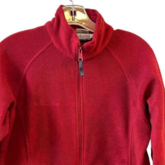 Columbia Women's Full Zip Fleece Jacket Red Size S Casual Fall - Picture 2 of 11